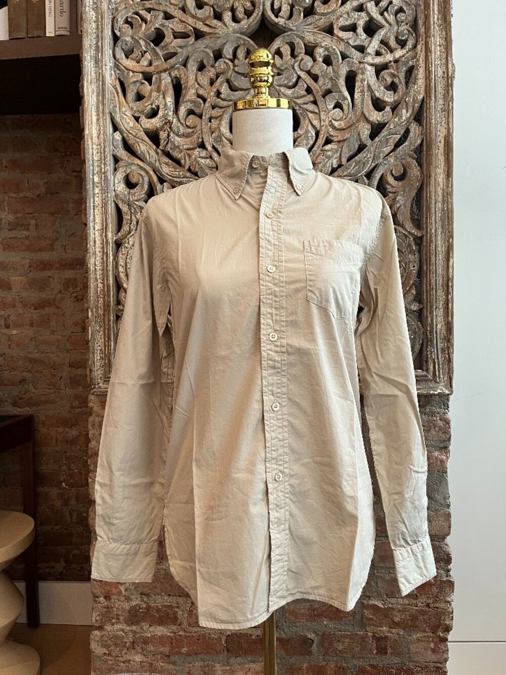 Buck Mason NWT River Sand Skyline Poplin BD Shirt